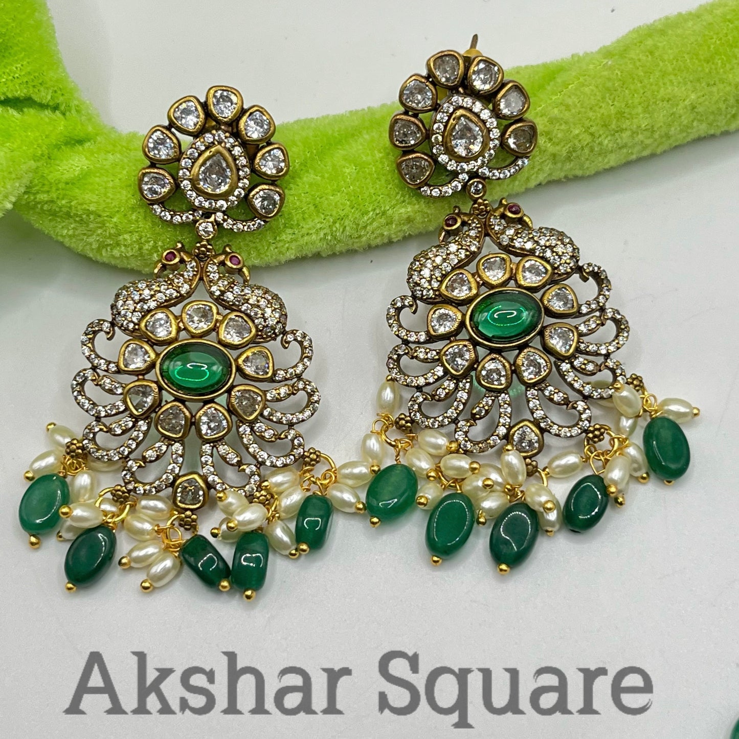 Antique Victorian Peacock Mala set