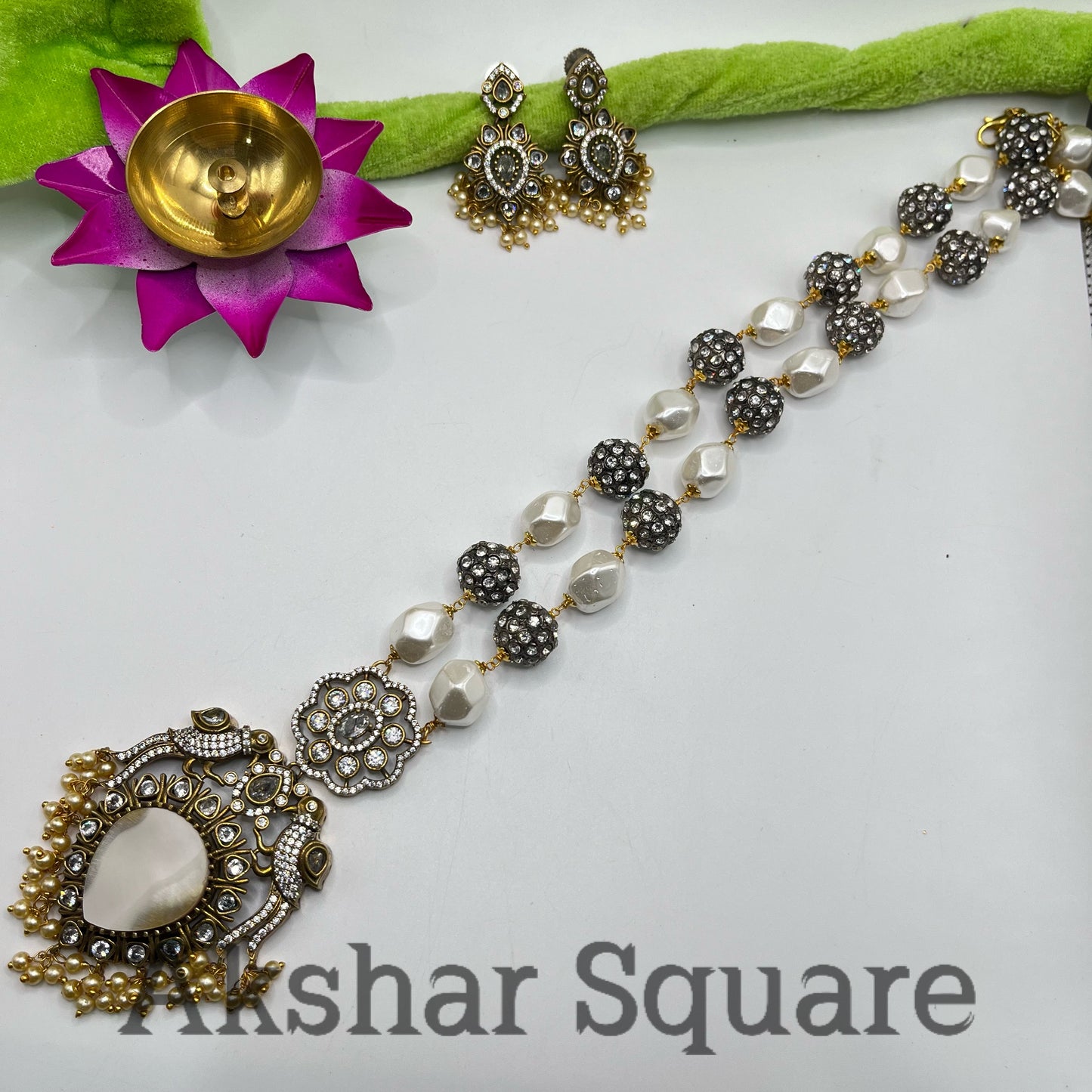 Antique Victorian Mother of Pearl Mala set