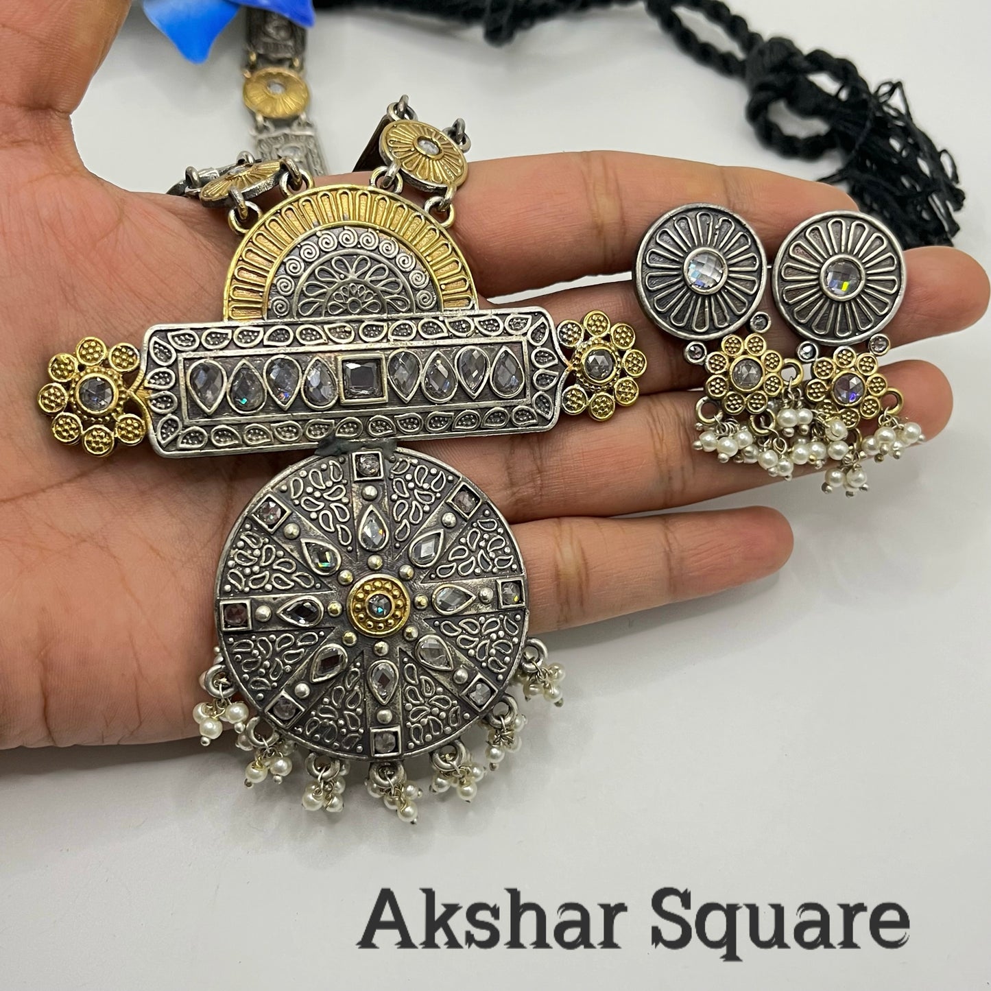 Dual Tone Mala Necklace