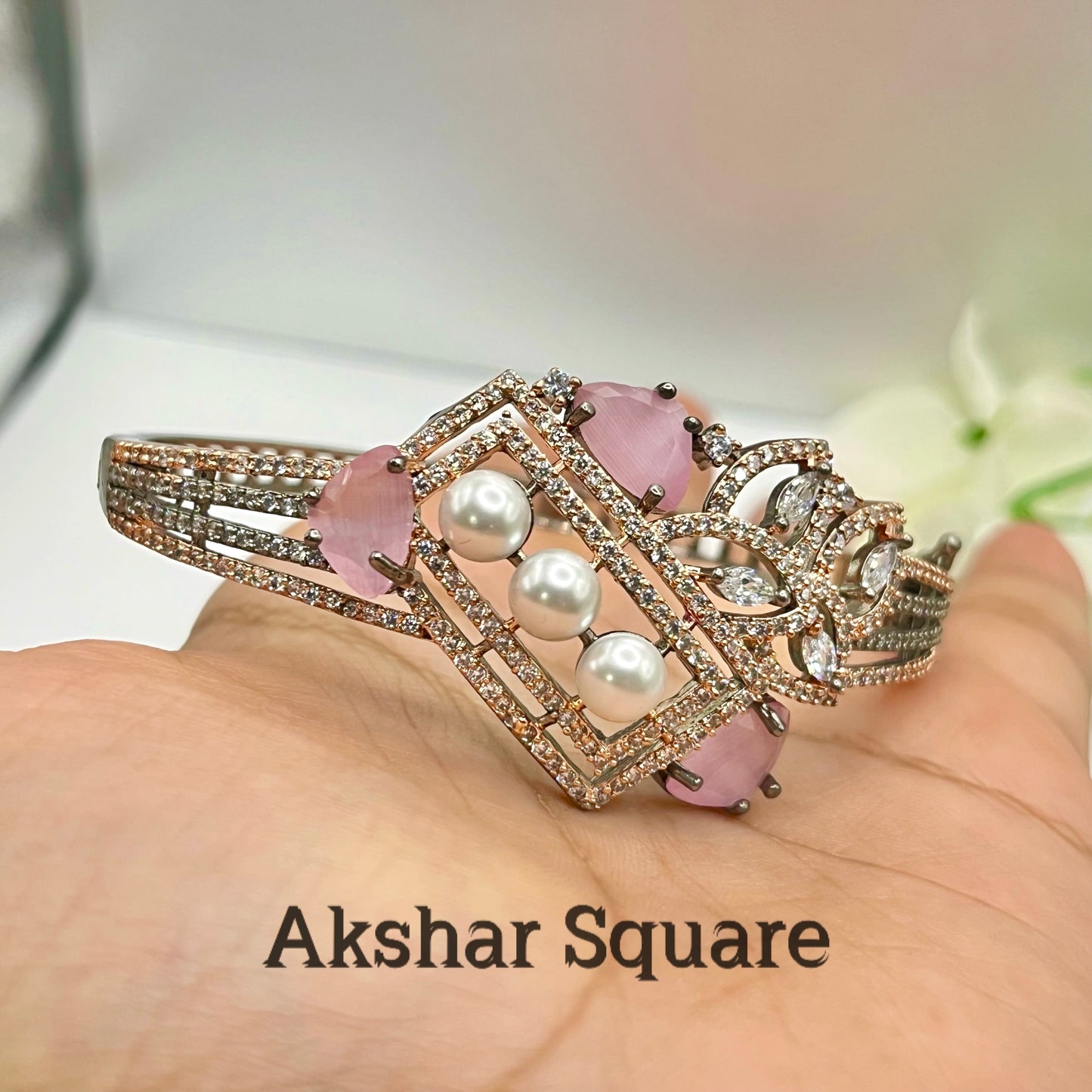 Victorian CZ & Pearl Bracelet