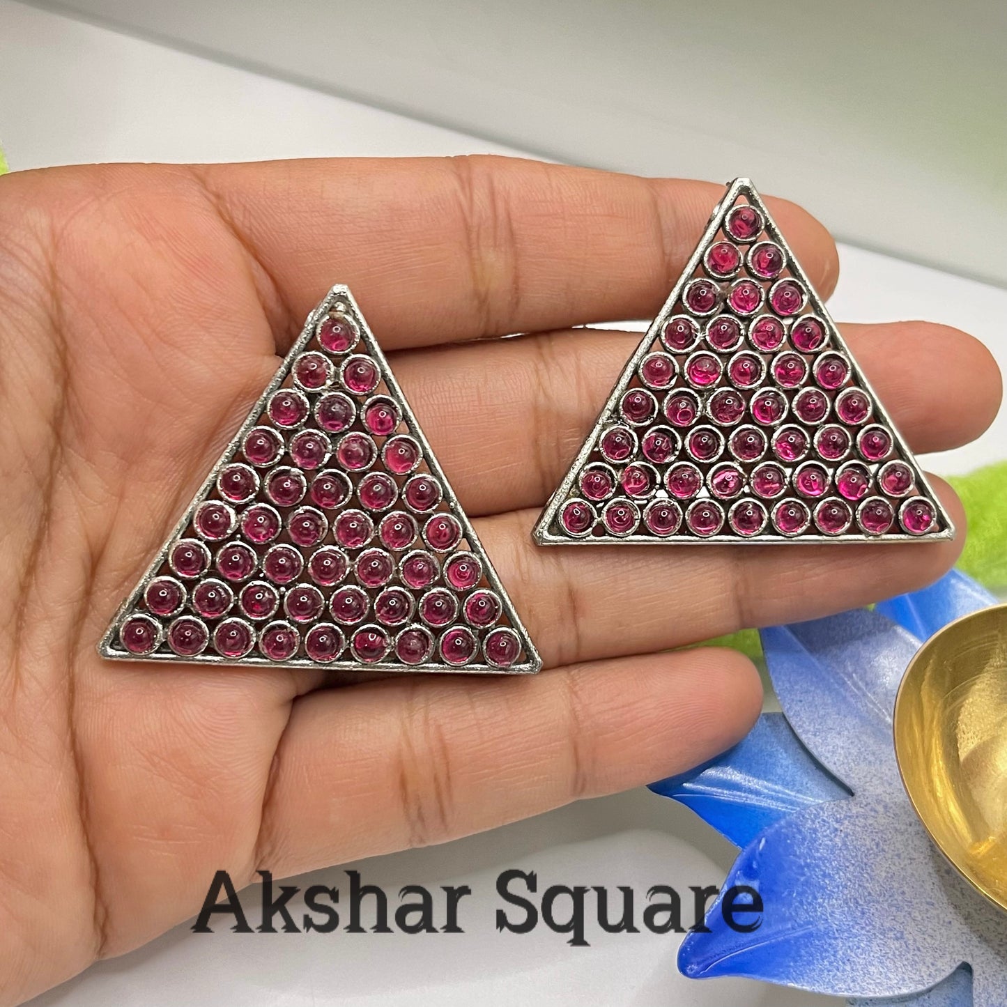 German Silver Stud Earrings