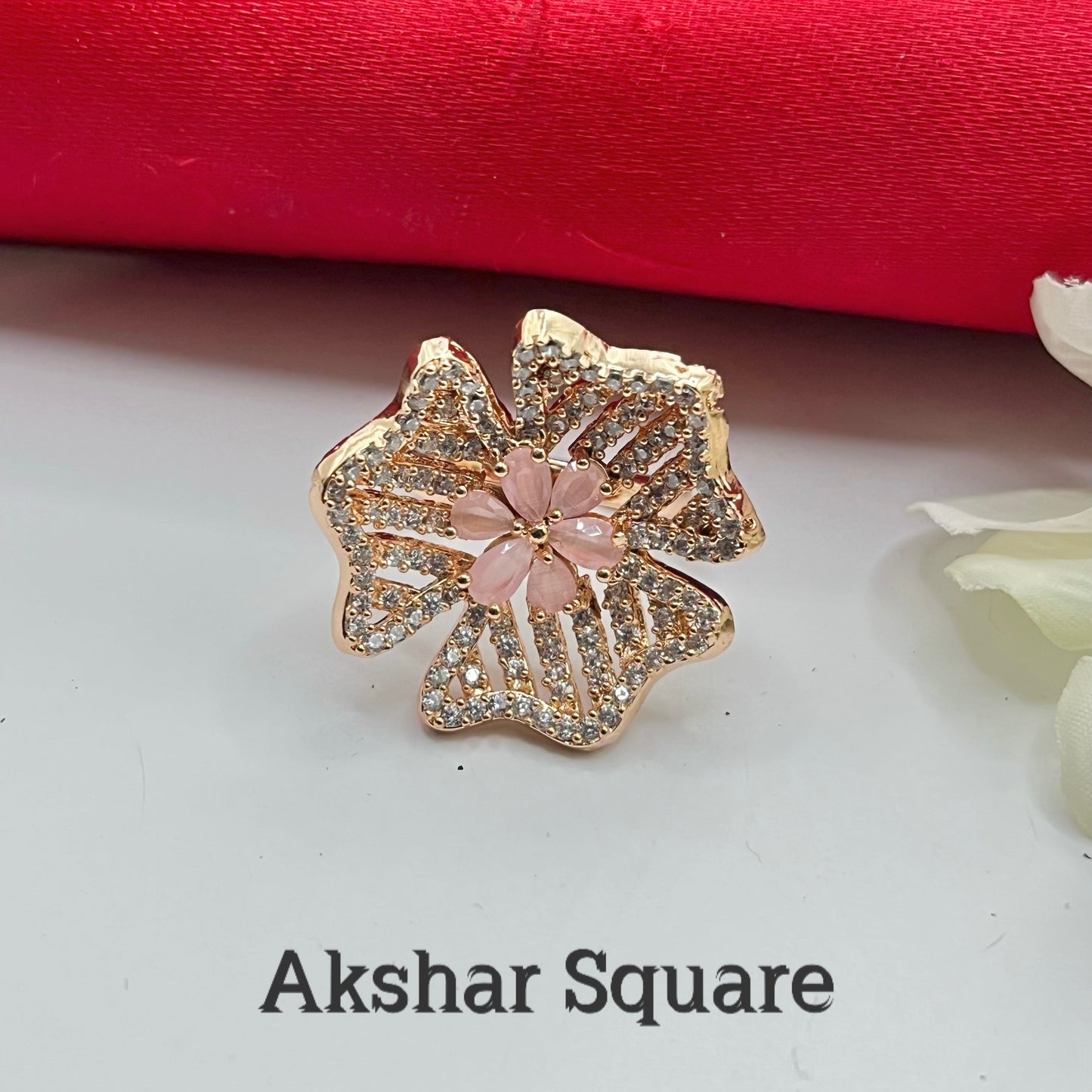 Rosegold Flower Finger rings