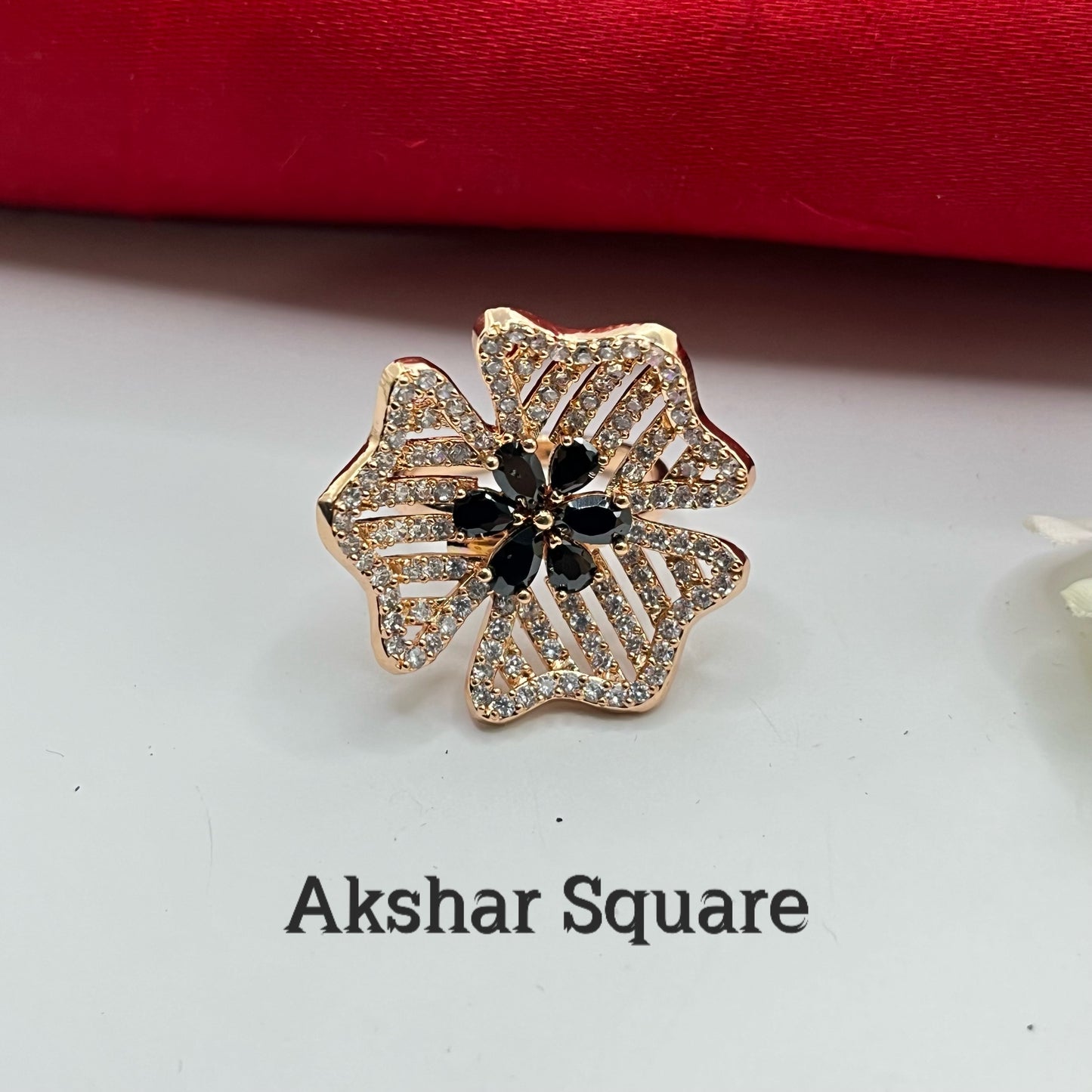 Rosegold Flower Finger rings