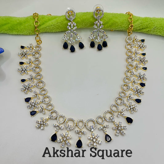 Diamond replica short necklace set