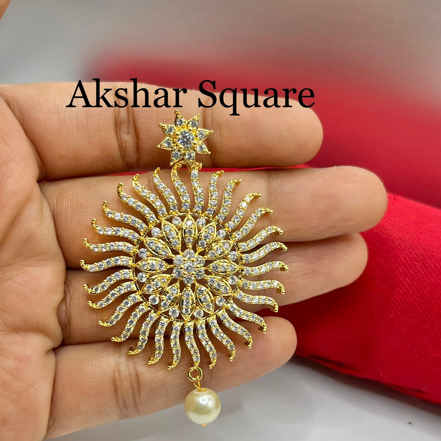 Gold finish pendant set