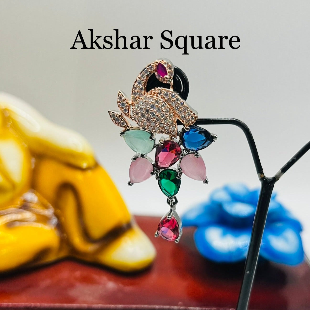 Victorian CZ Peacock Earrings