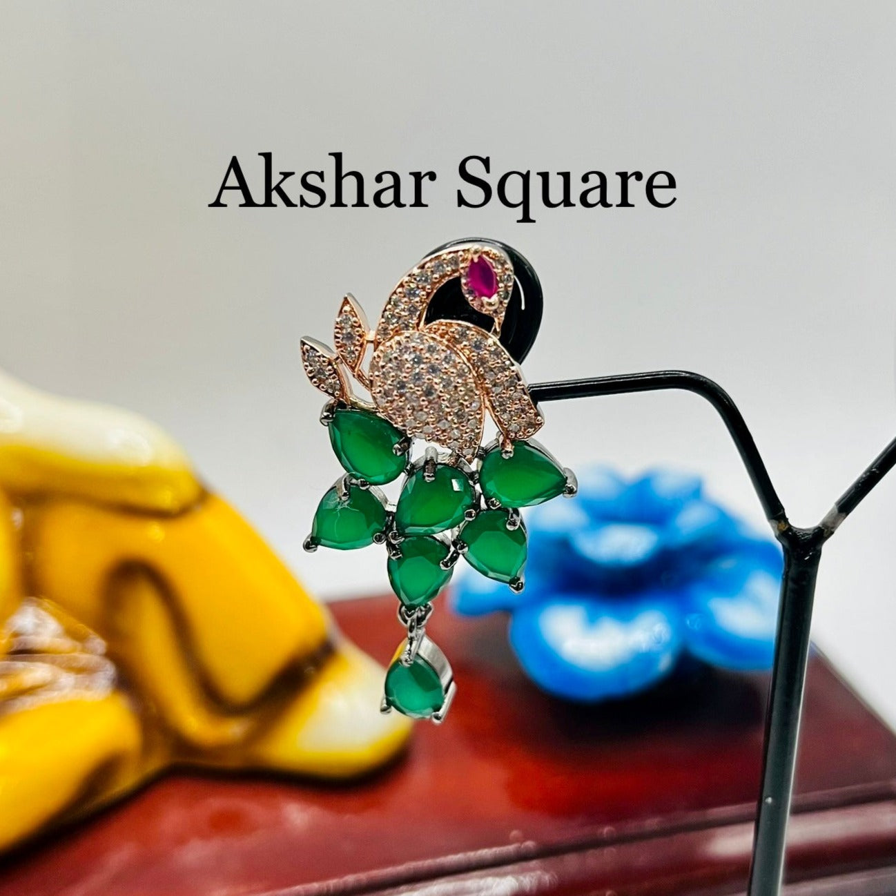 Victorian CZ Peacock Earrings