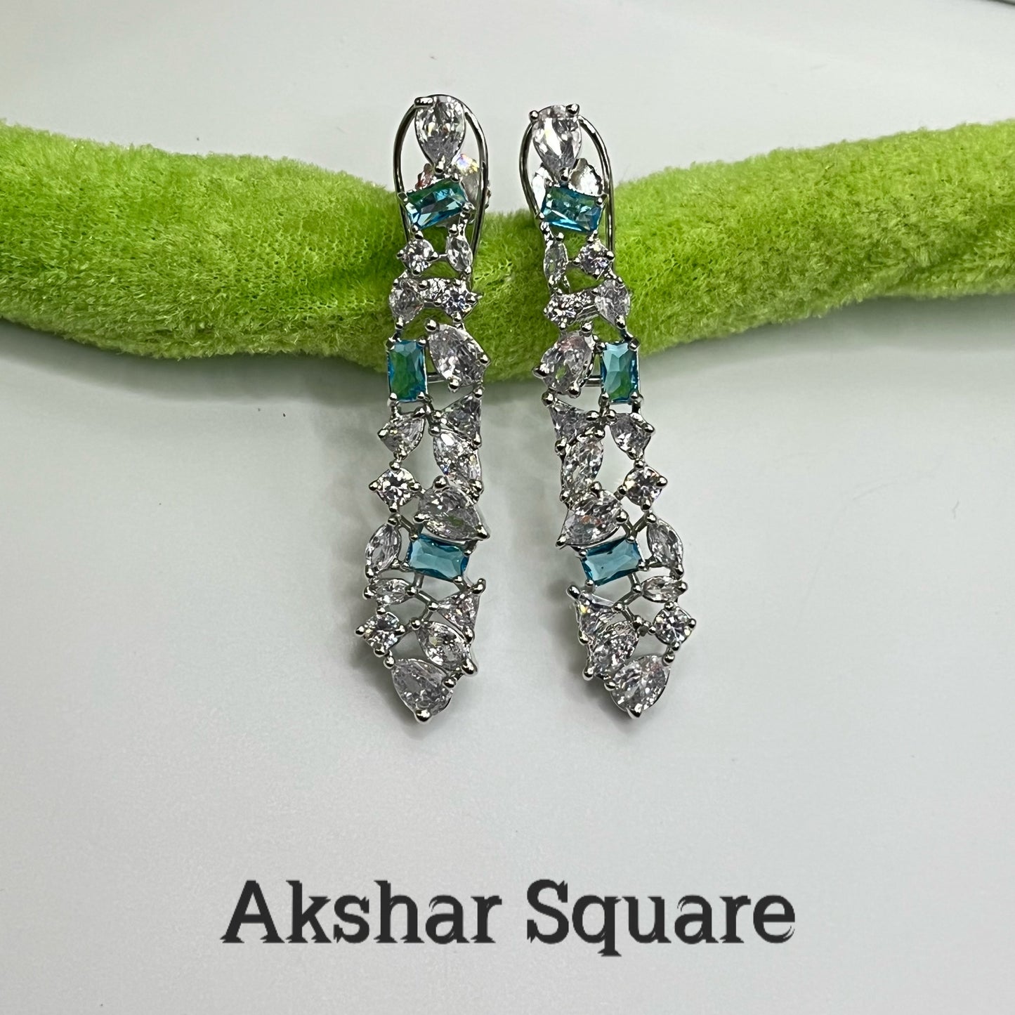 Rhodium CZ Earrings