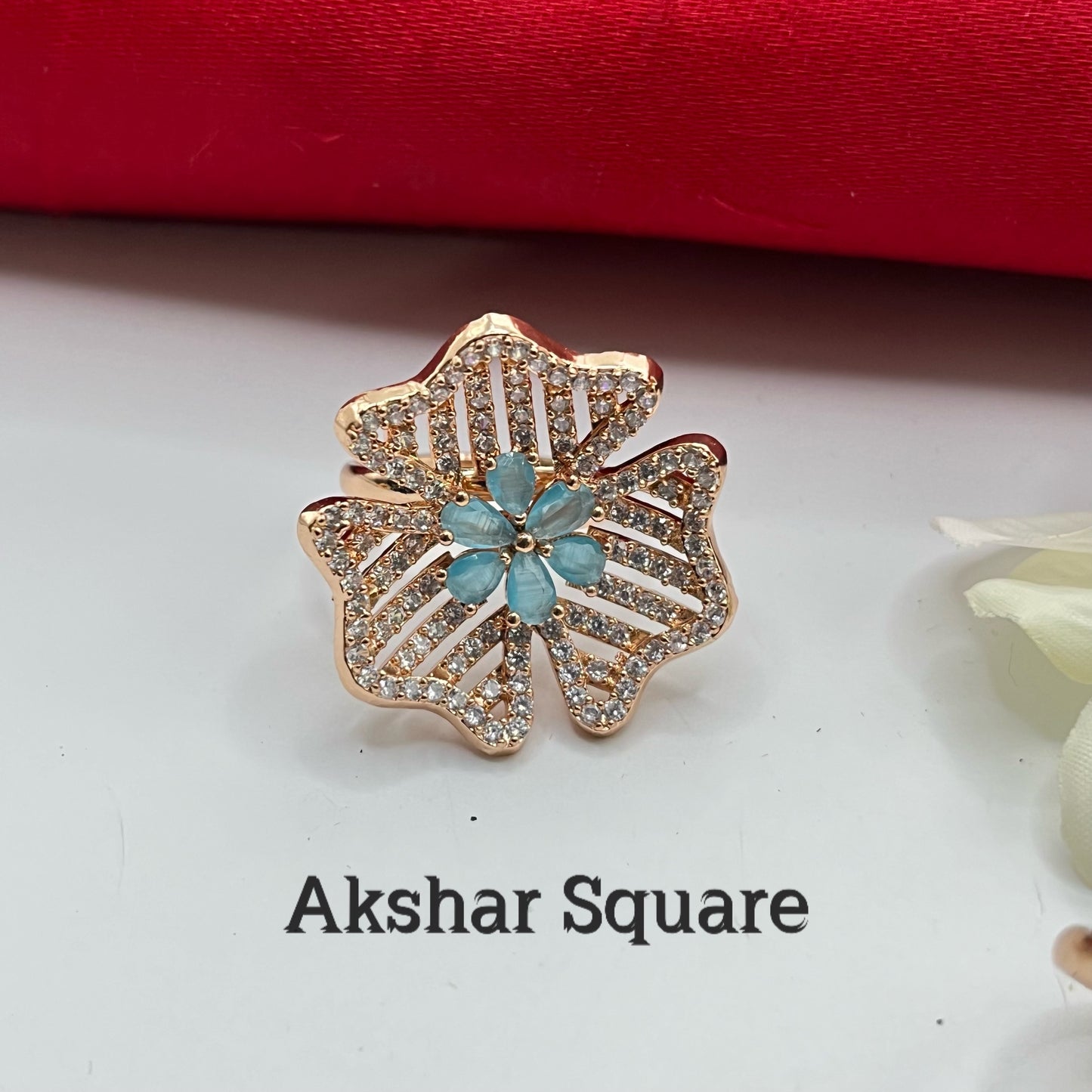 Rosegold Flower Finger rings