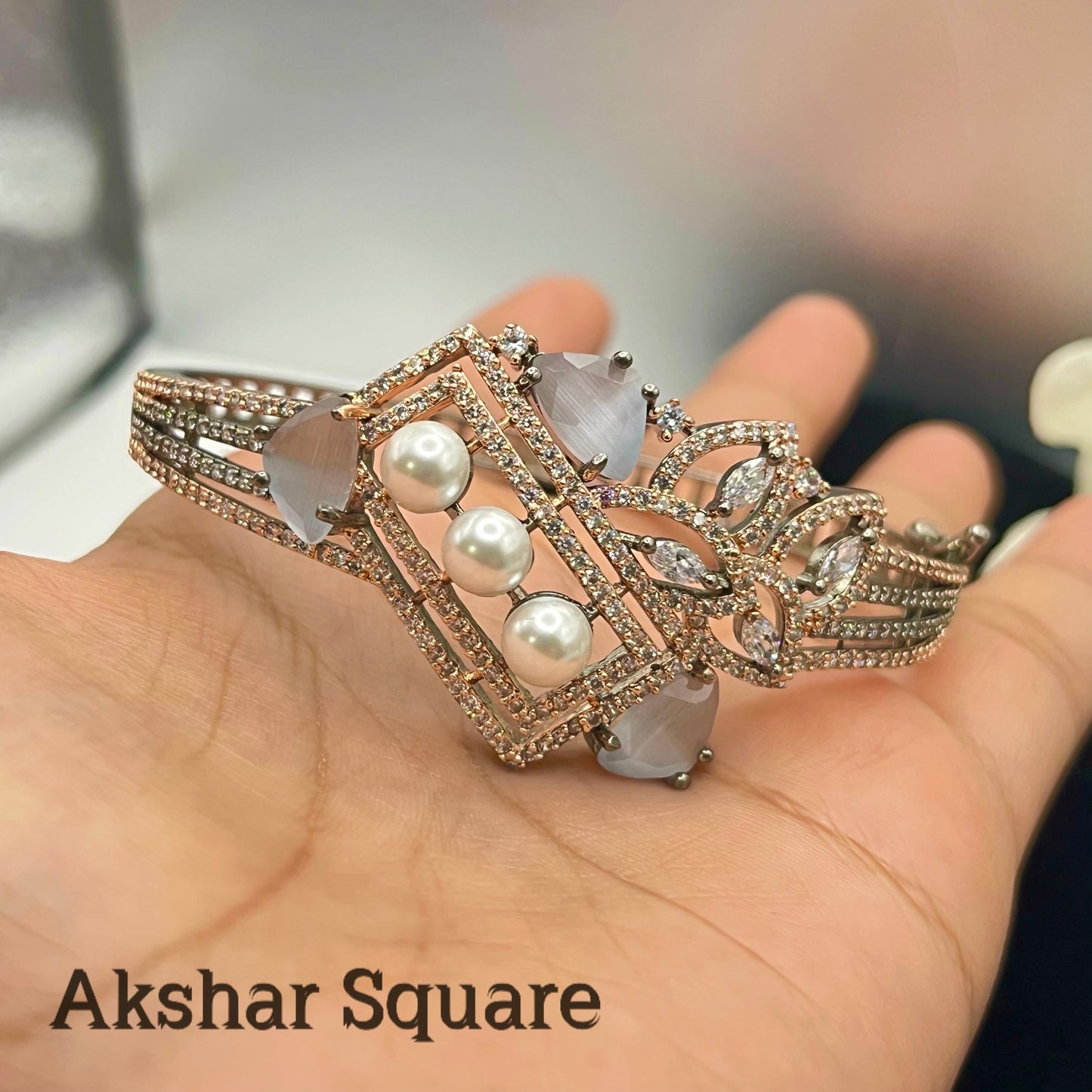 Victorian CZ & Pearl Bracelet