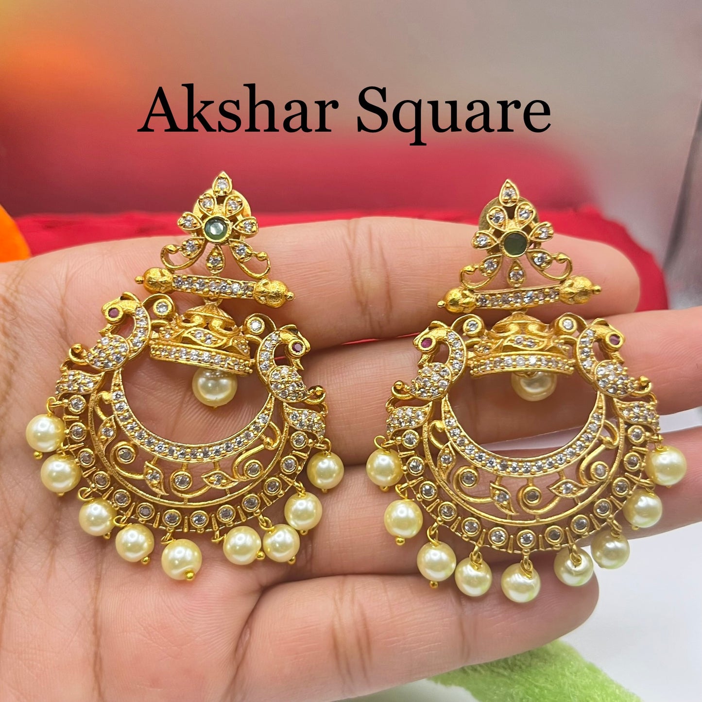 Matt gold finish bridal haaram set