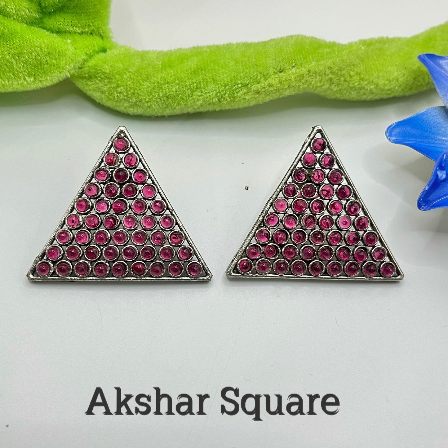German Silver Stud Earrings
