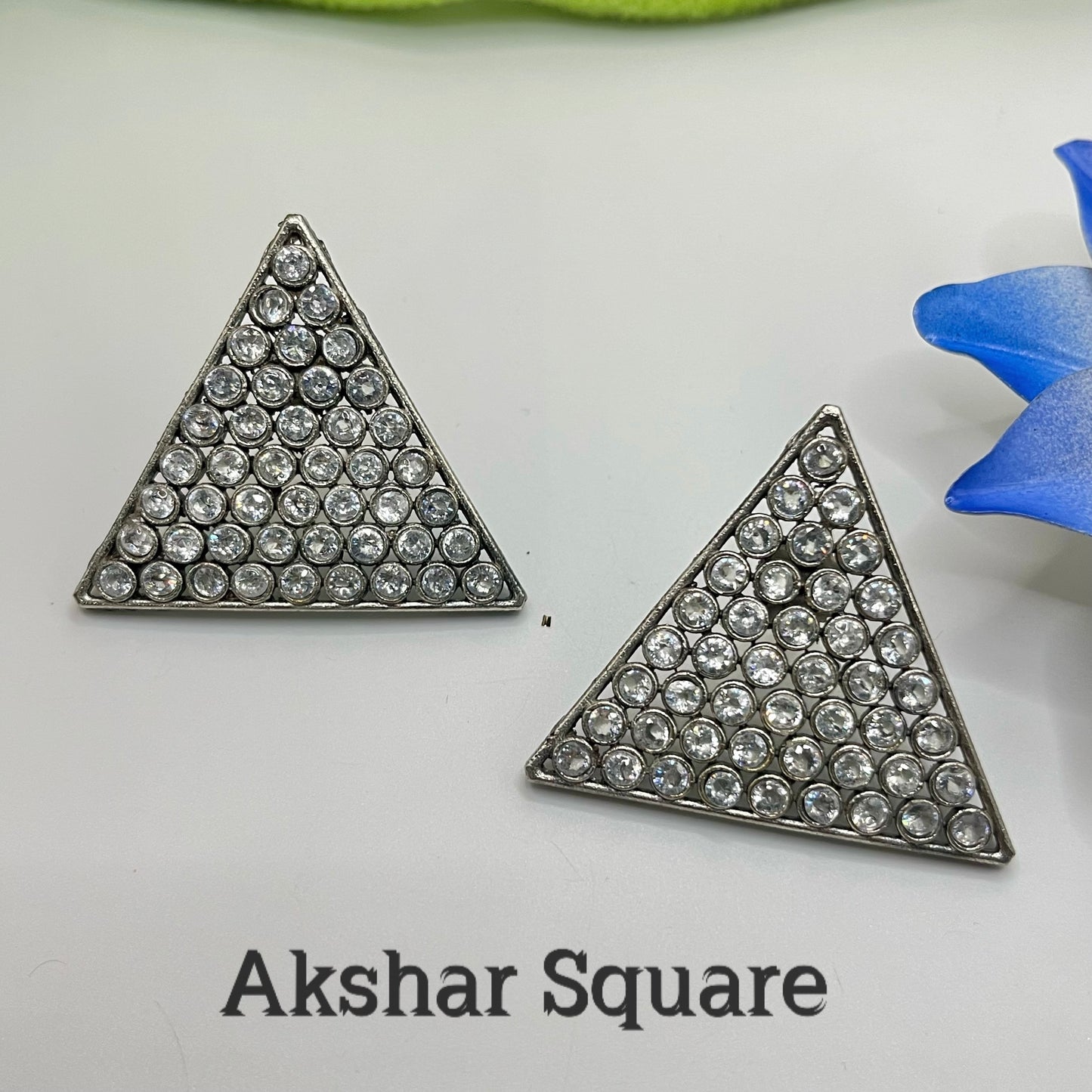 German Silver Stud Earrings