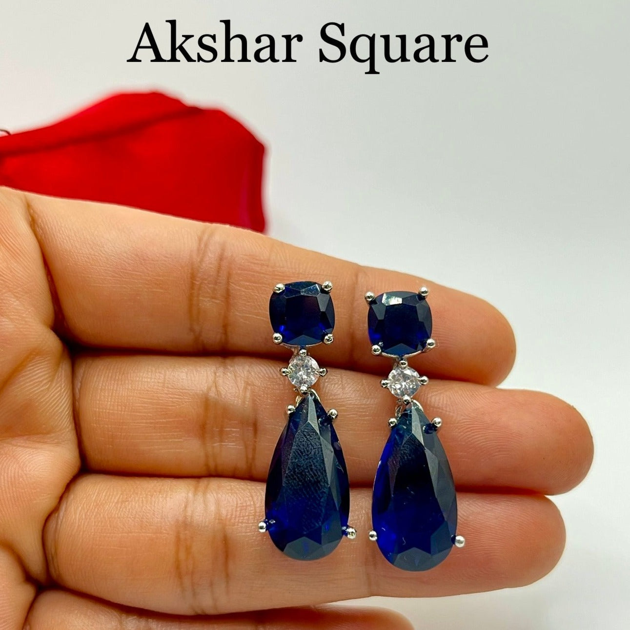 Tear drop CZ Earrings
