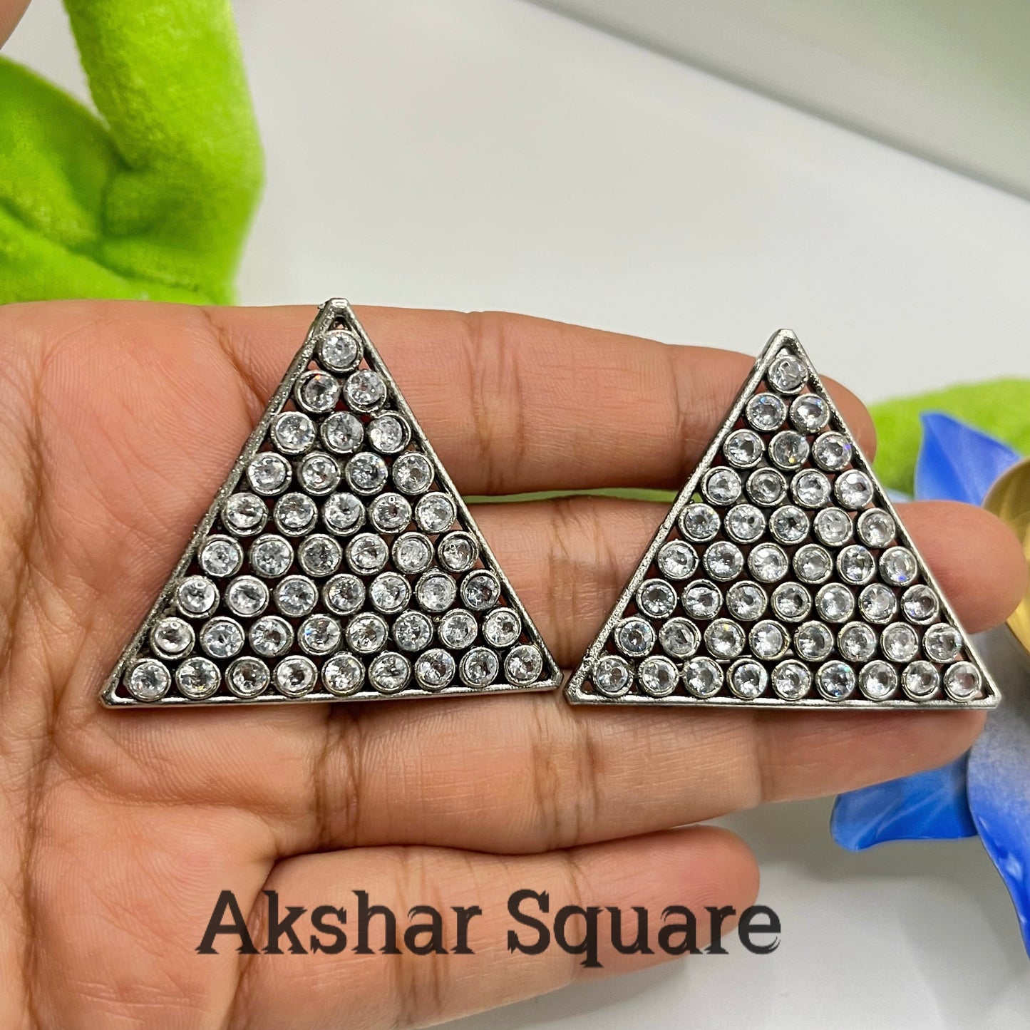 German Silver Stud Earrings
