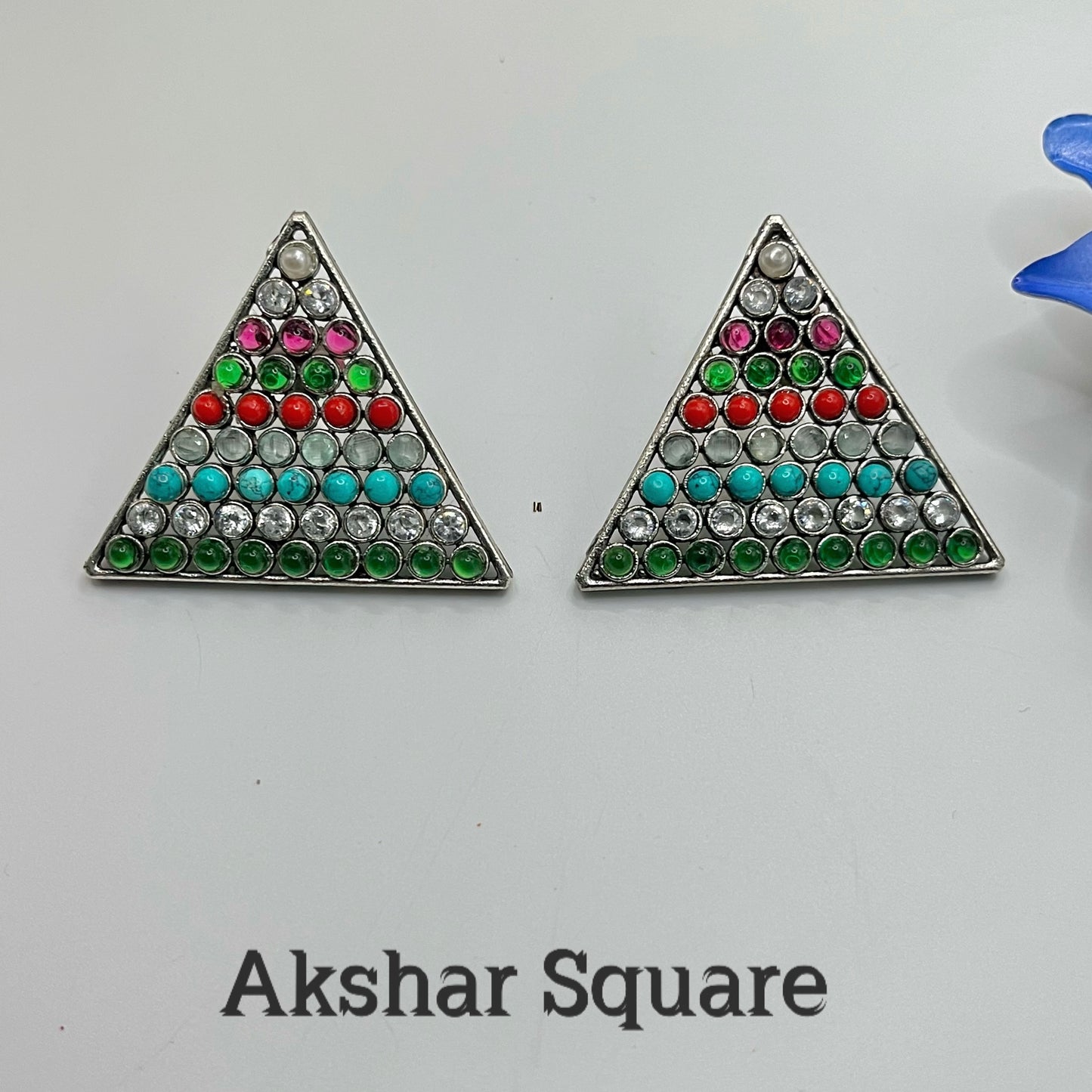German Silver Stud Earrings