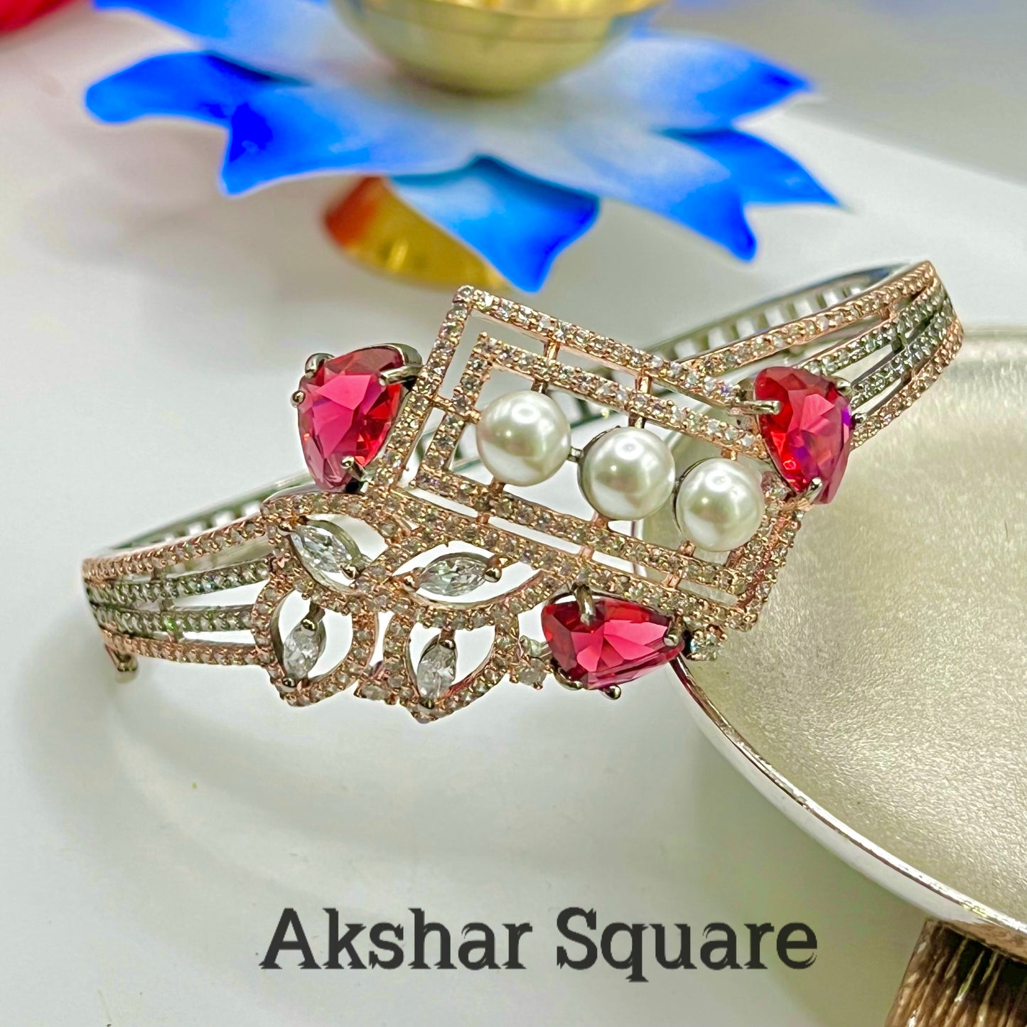 Victorian CZ & Pearl Bracelet