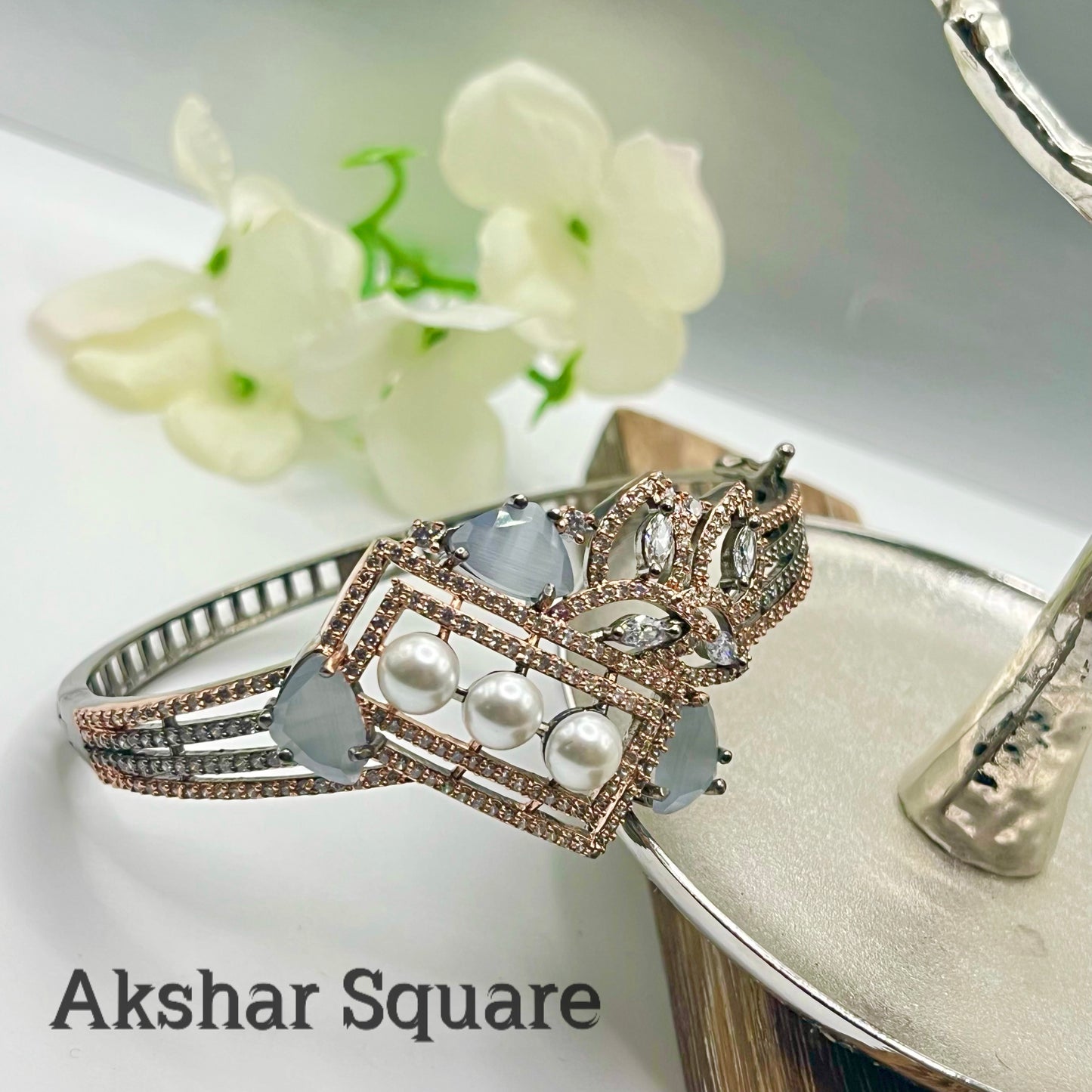 Victorian CZ & Pearl Bracelet