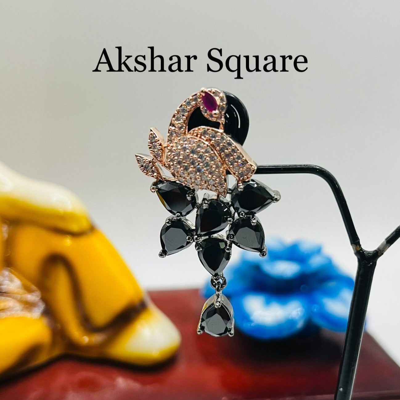 Victorian CZ Peacock Earrings