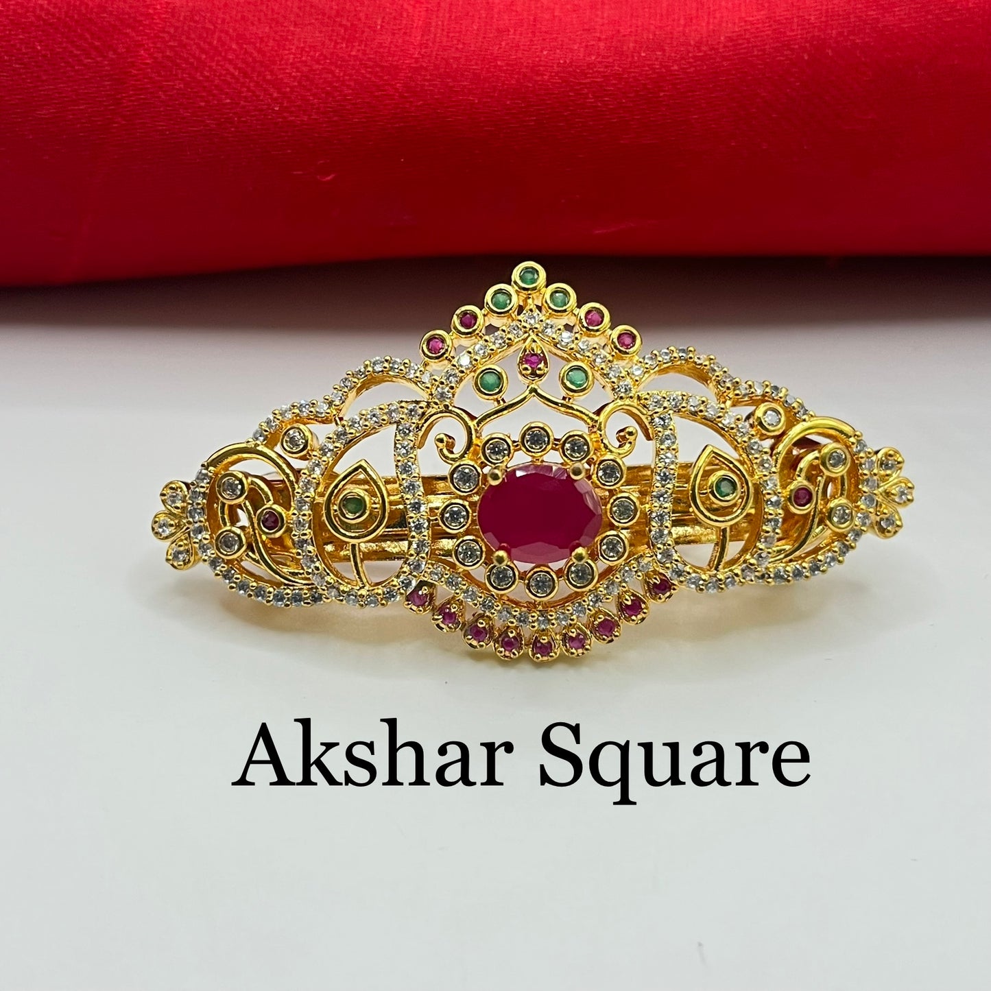 Gold finish AD hair clip