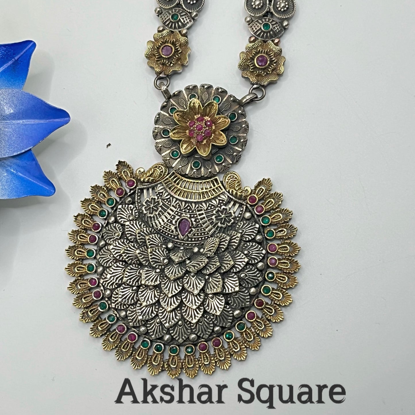 German silver long Necklace set