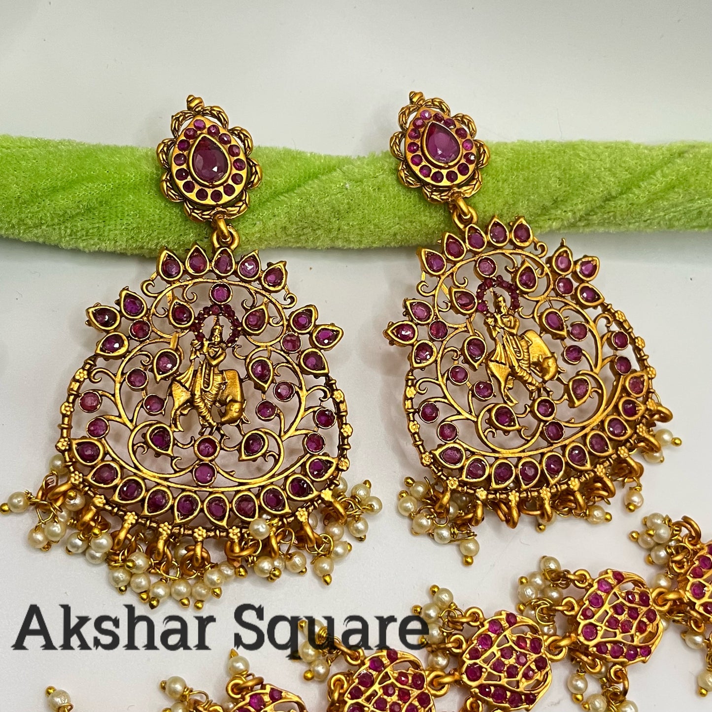 Krishna Long haaram necklace set