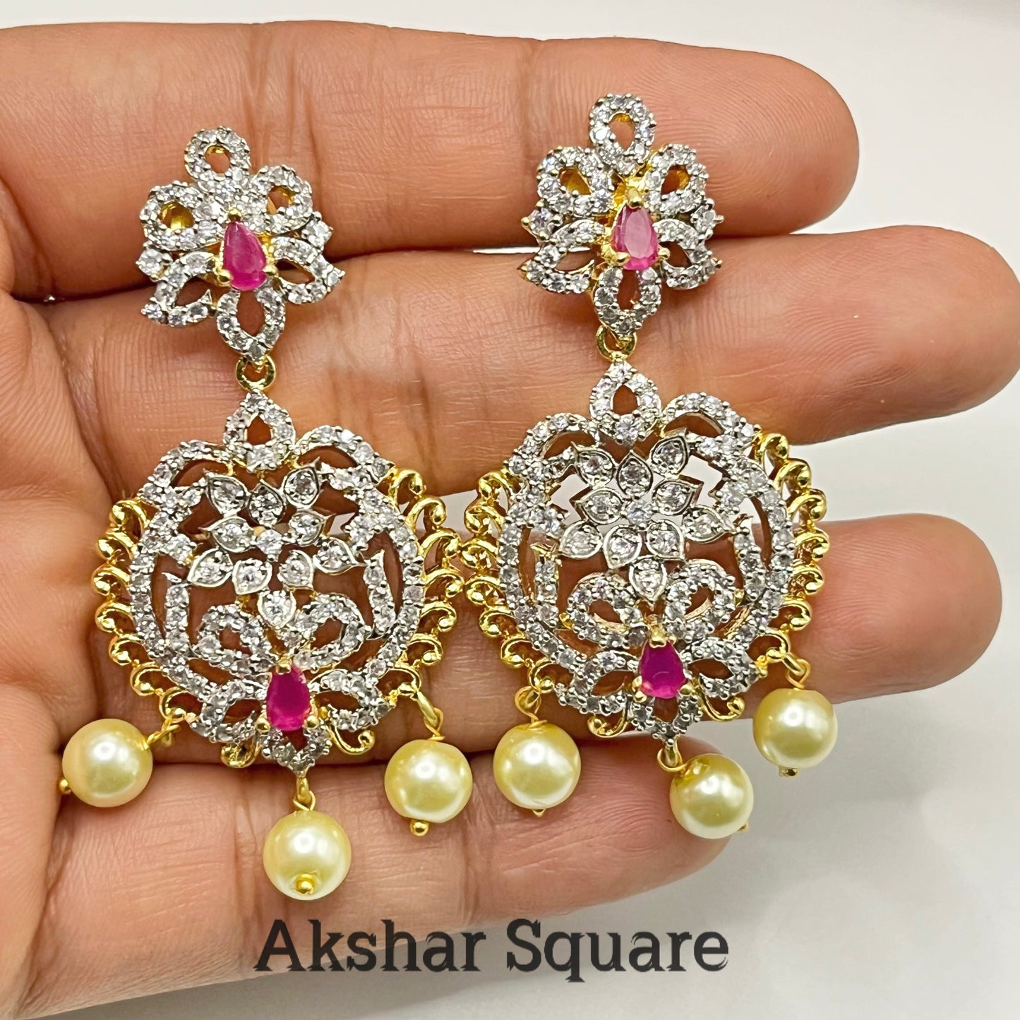 Diamond replica necklace set