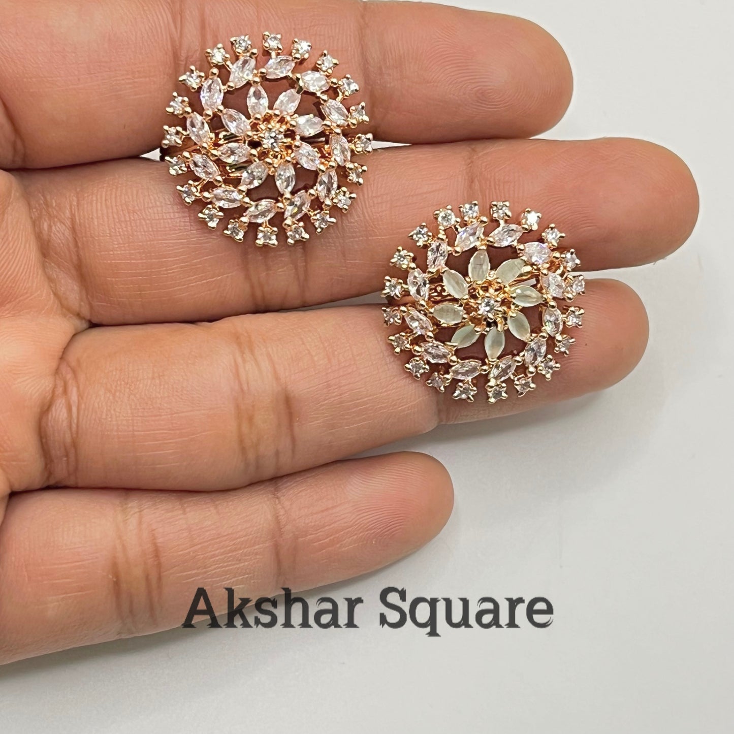 Rose gold flower Finger rings