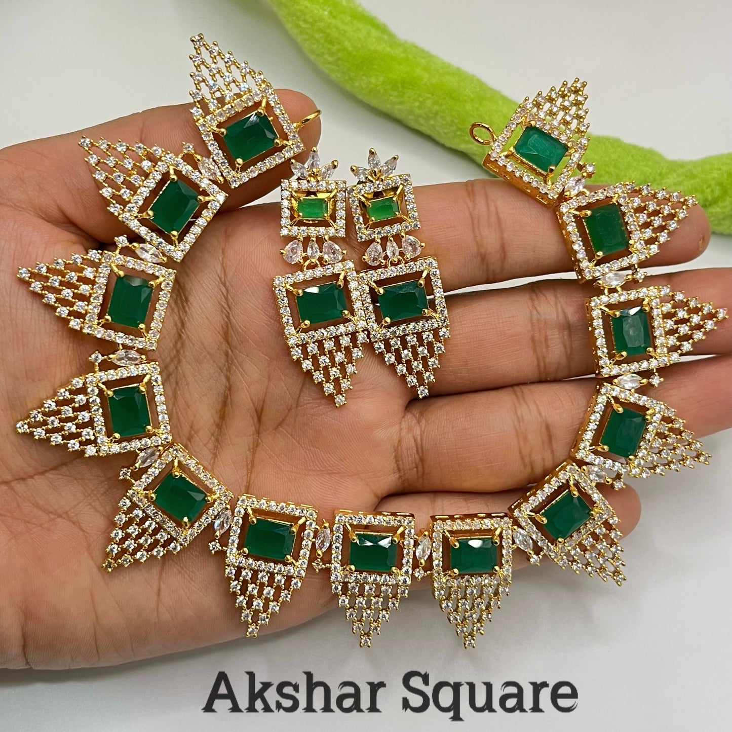 Gold finish AD Necklace set