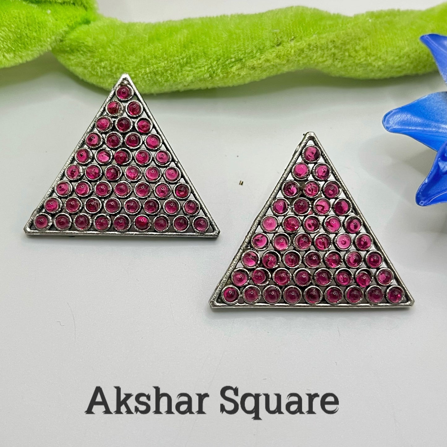 German Silver Stud Earrings