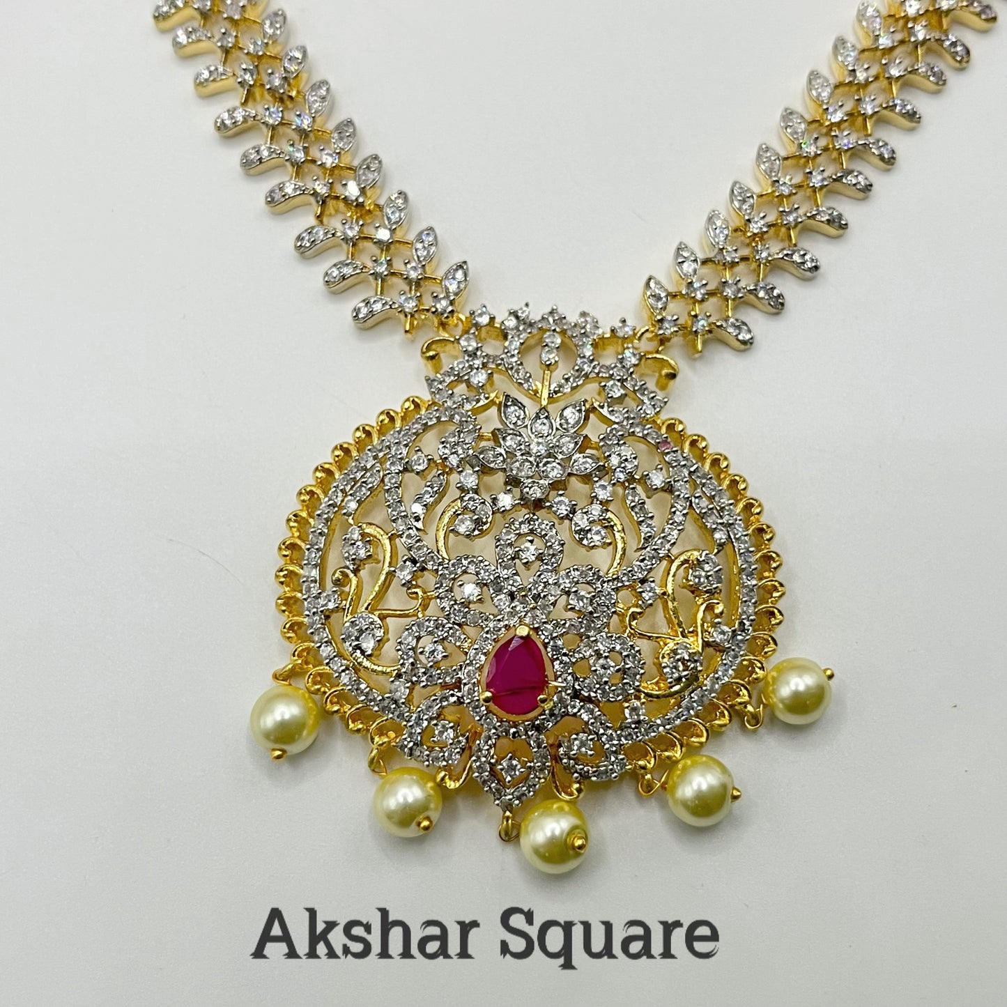 Diamond replica necklace set