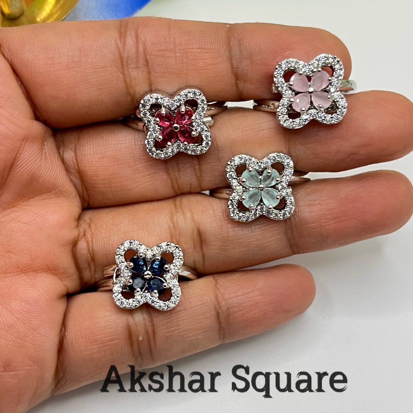 Silver finish butterfly Finger rings