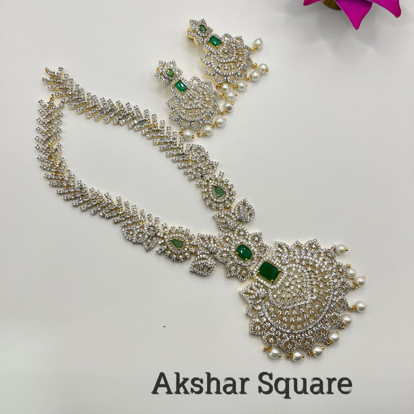 Bridal Diamond Replica Necklace set