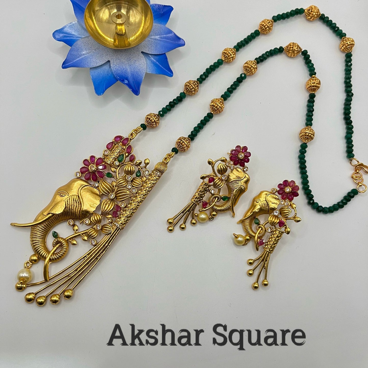 Contemporary Bahubali Necklace set